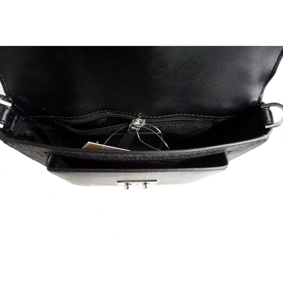 Michael Kors Shoulder Bag Black MK Silver Stripe - Picture 5 of 5